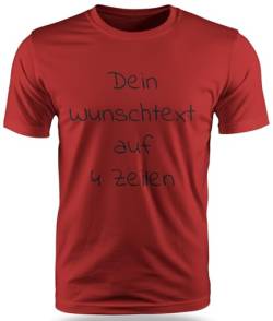 T-Shirt mit Wunschtext - Selber gestalten mit dem Amazon T Shirt Designer - Tshirt Druck - Shirt Designer Herren Männer T-Shirt-red-XL von Ma2ca