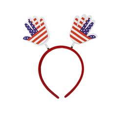 MaNMaNing 4. Juli Patriotisches Stirnband Hut USA Buchstabe Haarband Kristall Rot Weiß Blau Unabhängigkeitstag Amerikanische Flagge Stern Kopfschmuck MANDE013 von MaNMaNing