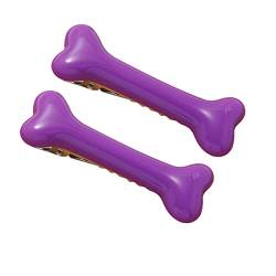 MaNMaNing Mehrfarbige Hundeknochen-Haarspangen Künstliche Hundeknochen-Haarspangen Weihnachten Cosplay Kostüm Party Frauen und Haarschmuck (Purple, One Size) von MaNMaNing