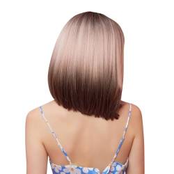 MaNMaNing Perücke Damen kurzes Haar glattes Haar (Pink, One Size) von MaNMaNing