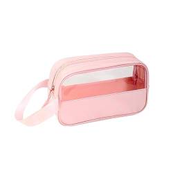 MaNMaNing Pink Pack Reise-Kulturbeutel für Frauen und Mädchen, kleine Kosmetiktaschen mit Reißverschluss, tragbarer Kulturbeutel, Make-up-Tasche für Reisen Skin Dressing Rose Butter (Pink, One Size) von MaNMaNing