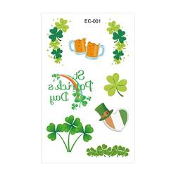 MaNMaNing St. Patricks Day Dekorative Tattoos Grüne irische temporäre Tattoos Aufkleber für Kinder Frauen Männer St. Patricks Day von MaNMaNing