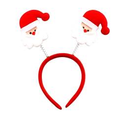 MaNMaNing Weihnachtsstirnbänder Rentiergeweih Stirnband Weihnachtsmann Weihnachtsbaum Topper Kopfbedeckung Zubehör für Urlaub Kostüm Party Photo Booth Favors (A, One Size) von MaNMaNing