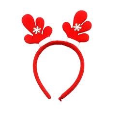MaNMaNing Weihnachtsstirnbänder Rentiergeweih Stirnband Weihnachtsmann Weihnachtsbaum Topper Kopfbedeckung Zubehör für Urlaub Kostüm Party Photo Booth Favors (E, One Size) von MaNMaNing