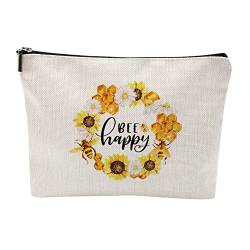 Make-up-Tasche mit Wilden Blumen, Vintage-Blumen-Kosmetiktasche, Beste Geschenkidee für Liebhaber, Teenager-Mädchen, Frauen, inspirierende Geburtstagsgeschenke für Teenager-Mädchen, Frauen (A) von MaNMaNing