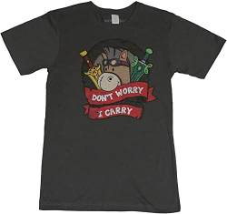 Dota 2 Don't Worry I Carry Donkey Courier Face T-Shirt Mens Unisex Black Tees XL von MaNboc