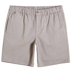 MaaMgic Herren Chino Shorts Bermuda Kurze Hose 7" | Essentials Herrenshorts aus 98% Baumwolle | lässig Arbeitshose Elastischer Bund mit Multi-Taschen | Regular Fit für Männer, Sommer,Khaki,31 von MaaMgic