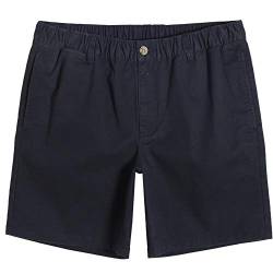 MaaMgic Herren Chino Shorts Bermuda Kurze Hose 7" | Essentials Herrenshorts aus 98% Baumwolle | lässig Arbeitshose Elastischer Bund mit Multi-Taschen | Regular Fit für Männer, Sommer,Navy Blau,32 von MaaMgic