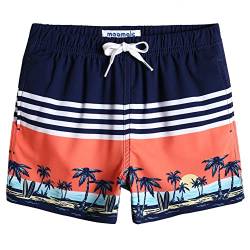 MaaMgic Jungens 4 Way Stretch Badehosen Schnelltrocknend Badeshorts mit Mesh-Futter Taschen und Verstellbarem Tunnelzug MEHRWEG, Hawaii Navy, 5-6 Jahre alt von MaaMgic