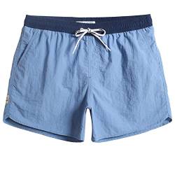 MaaMgic Nylon Badehose für Herren Schnelltrocknend Badeshorts Kurz Beachshorts für Strand und Wassersport,Himmelblau,S von MaaMgic