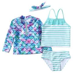 Maacie Baby Mädchen 4-teilige Badeanzüge Sets Kleinkind Mädchen Badeanzug Bikini Sets von Maacie