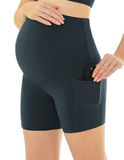 Maacie Schwangerschafts-Trainingsshorts Umstandsshorts Schnelltrocknende Ultraweiche Leichte Yoga-Shorts von Maacie