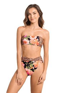 Maaji Damen Catchy Mandoline trägerloses Bandeau Bikini, Verschiedenes öffnen, Medium von Maaji