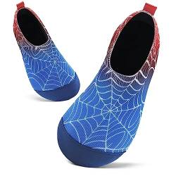 Badeschuhe Kinder Schwimmschuhe Wasserschuhe Schnell Trocknend Strandschuhe Aquaschuhe Hüttenschuhe für Jungen Mädchen Baby Beach Pool (Spinnennetz,10.5/11 UK Child,28/29 EU) von Mabove