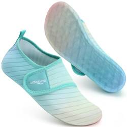 Mabove Badeschuhe Wasserschuhe Schwimmschuhe Damen Herren Strandschuhe Aquaschuhe Barfussschuhe Badesoken Surfschuhe(JianBian-Grün,40/41 von Mabove