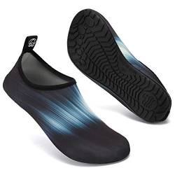 Mabove Badeschuhe Wasserschuhe Schwimmschuhe Herren Damen Strandschuhe Aquaschuhe Barfussschuhe Neopren Surfschuhe(Schwarz Gradient,38/39 EU) von Mabove