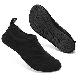 Mabove Badeschuhe Wasserschuhe Schwimmschuhe Herren Damen Strandschuhe Aquaschuhe Barfussschuhe Neopren Surfschuhe(Schwarz XSP,36/37 EU) von Mabove