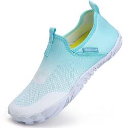 Mabove Damen Barfussschuhe Strandschuhe Badeschuhe Barfuß Schuhe Schwimmschuhe Wasserschuhe Aquaschuhe Surfschuhe für Wassersport Outdoor(195,Weiß grün,39 EU) von Mabove