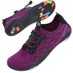 Mabove Strandschuhe Wasserschuhe Damen Schnell Trocknen Surfschuhe Schwimmschuhe Aquaschuhe Badeschuhe Barfussschuhe (Lila 222,37 EU) von Mabove