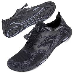 Mabove Strandschuhe Wasserschuhe Herren Schnell Trocknen Surfschuhe Schwimmschuhe Aquaschuhe Badeschuhe Barfussschuhe (B Schwarz 1006,47 EU) von Mabove