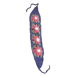 Häkel-Turban mit Blumenmuster, elastischer Haarschal, hohles Stirnband für Damen, modisches Foto-Haar-Accessoire, gestricktes Halstuch von Mabta