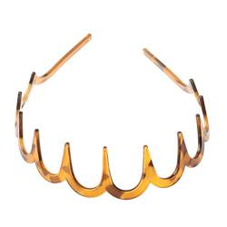 Zick-Zack-Stirnband für Damen und Mädchen, lange Zähne, Kunststoff, Harz, rutschfest, Kamm für Mädchen mit Zähnen von Mabta