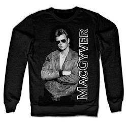 MacGyver Offizielles Lizenzprodukt Cool Sweatshirt (Schwarz) X-Large von MacGyver