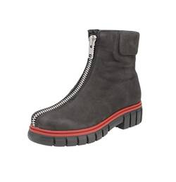 Maca Kitzbühel 2905 - Damen Schuhe Stiefel - Grey-Nubuk-red, Größe:39 EU von Maca Kitzbühel