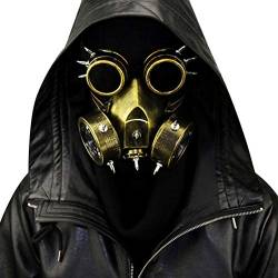 Macabolo Steampunk Gothic Vintage Spikes Gas Maske Brille Cosplay Requisiten Halloween Kostüm Zubehör für Männer Frauen von Macabolo