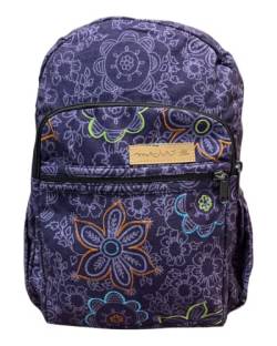 Damen Baumwolle Rucksack Ethnisch Indische Handtasche für Damen Hippie Boho, violett von Macha