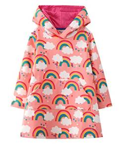 Machbaby Mädchen Langarm Kapuzenkleid Baumwolle Kapuzenpullover für Frühling und Herbst Langarmshirt Kleid(Typ 3,5-6 Jahre) von Machbaby