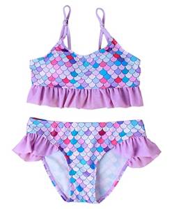 Mädchen Sommer Schwimmen Bikini Badeanzüge Sport Bademode UV-Schutz Hawaiian Badebekleidung Beach Tankini Set(Typ 3,4-5 Jahre) von Machbaby