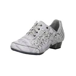 Maciejka Damen Schnürhalbschuhe Schnürschuh Lederkombination Klassisch Elegant Schuhe Bedruckt Schnürschuh grau flach von Maciejka