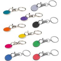 Macma Schlüsselanhänger 10x Metall Schlüsselanhänger mit Einkaufschip / 10 verschiedene Farben von Macma