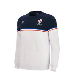 Macron Sweatshirt für Kinder, Rugby, Frankreich, World Cup 2023, offizielles Lizenzprodukt, weiß, 12 Jahre von Macron