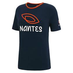 Macron T-Shirt für Damen, Rugby Nantes World Cup 2023, offizielles Lizenzprodukt, blau, Small von Macron