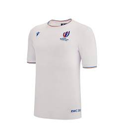 Macron T-Shirt für Kinder, Rugby, Frankreich, World Cup 2023, offizielles Lizenzprodukt, Blanc, 12 Jahre von Macron