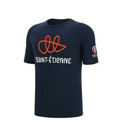 Macron T-Shirt für Kinder, Rugby Saint Etienne World Cup 2023, offizielles Lizenzprodukt, Bleu, 12 Jahre von Macron