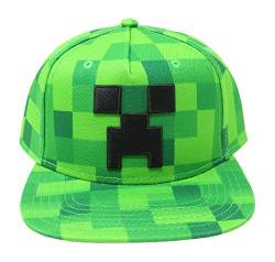 Minecraft Pixel Creeper Jungen Snapback Hut Cap New Licensed Green, Grün , Einheitsgröße von Mad Engine