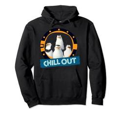Madagascar Penguins Chill Out Text Poster Pullover Hoodie von Madagascar