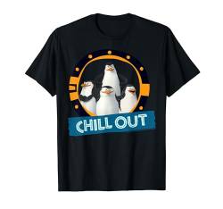 Madagascar Penguins Chill Out Text Poster T-Shirt von Madagascar