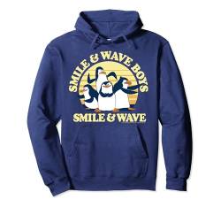 Madagascar Penguins Smile And Wave Sunset Text Poster Pullover Hoodie von Madagascar