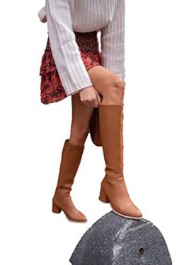 Madamra Damen TRMDMRB100074 Fashion Boot, Brown, 38 EU von Madamra