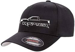 2010–14 Ford SVT Raptor F150 Truck Outline Design Flexfit 6277 Athletic Baseball Fitted Hat Cap, schwarz, L/XL von Maddmax Car Art