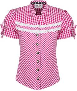 Maddox Kinder Trachten Bluse Emma - Pink kariert - Gr. 116 von Maddox Country