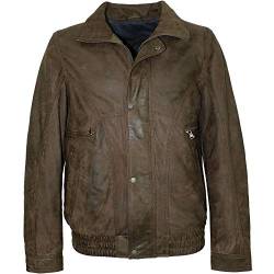 MADDOX - Herren Lederjacke Blouson Lammnappa braun antik Größe 58 von Maddox