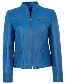 Maddox - Damen Echtleder Lederjacke Lammnappa royalblau Größe 44 von Maddox