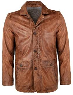 Maddox - Herren Echtleder Lederjacke Lammnappa Cognac Größe 58 von Maddox