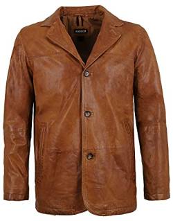 Maddox - Herren Lederjacke Sakko Lammnappa Cognac Größe 52 von Maddox