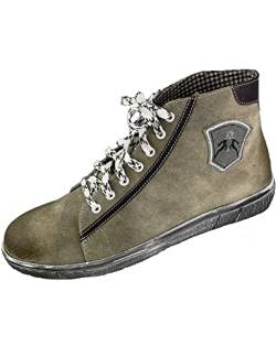 Maddox Herren Trachten Leder Schuhe Hohe Sneaker Marinus | Stein 43 von Maddox